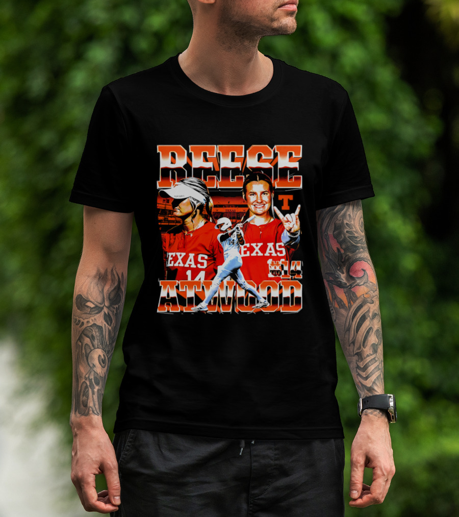 Texas Longhorns Softball Reese Atwood Player 14 Collage T-Shirt