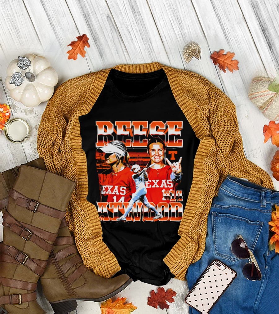 Texas Longhorns Softball Reese Atwood Player 14 Collage T-Shirt