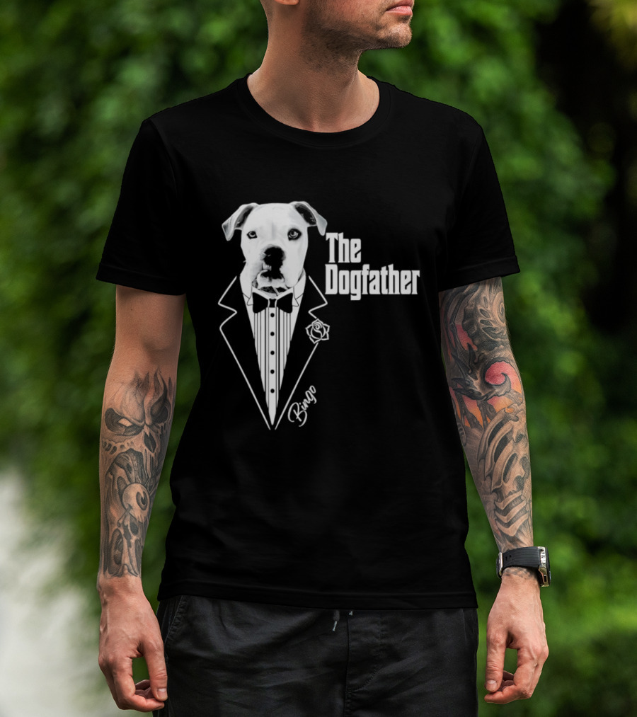 The Dogfather Bingo Tuxedo Bow Tie Rose Godfather Movie Pet Owner T-Shirt