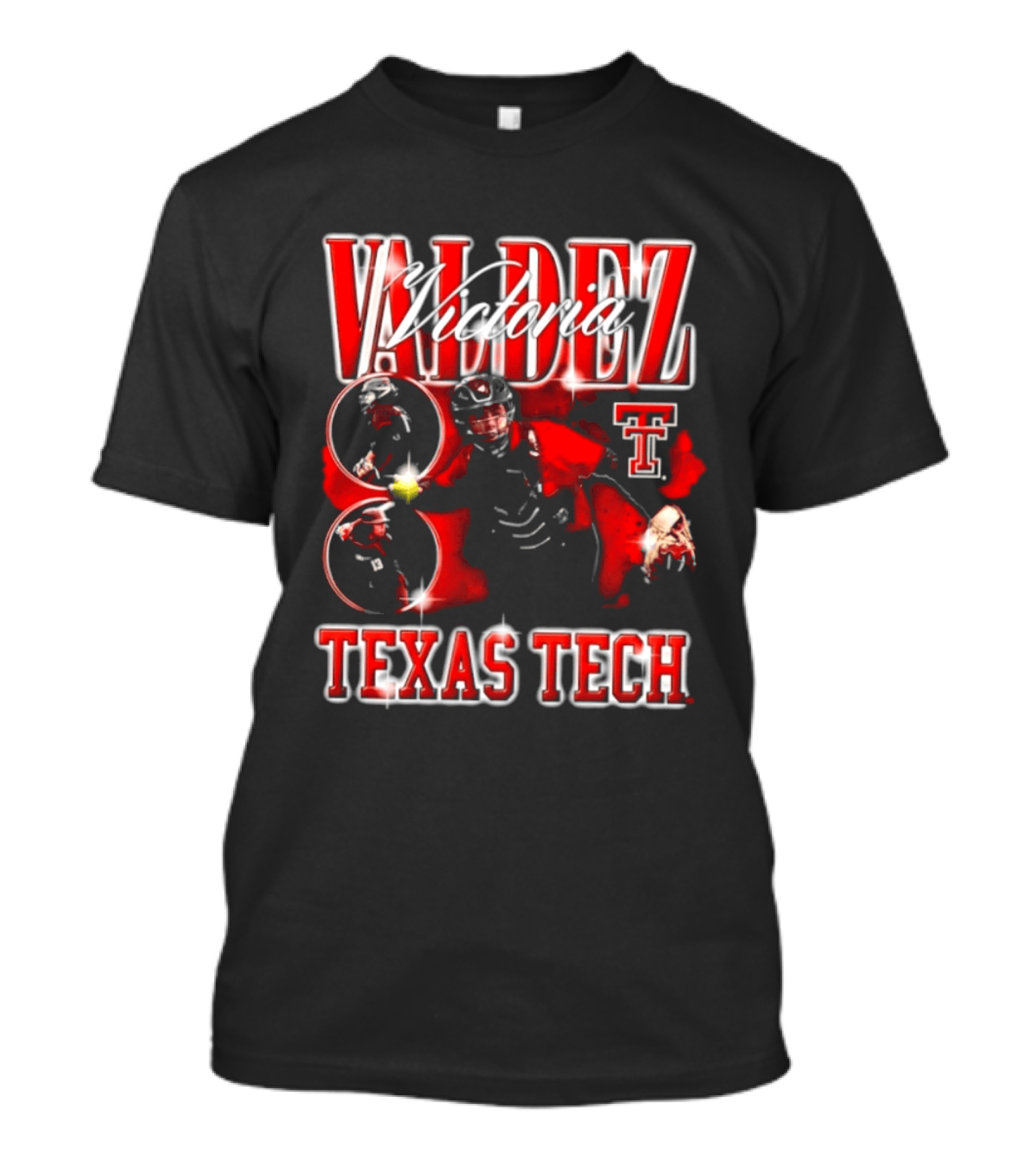Valdez Number 8 Texas Tech 90s Bootleg T-Shirt
