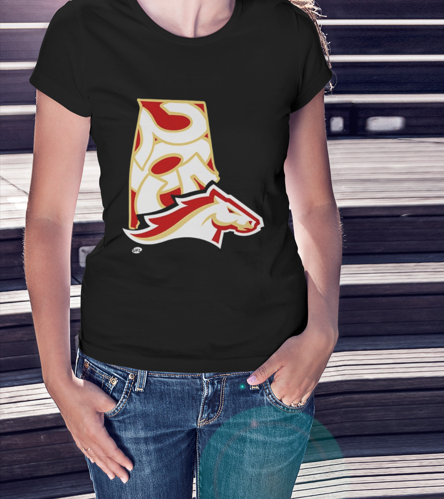 Arkansas Razorbacks Map Logo With Horsehead T-Shirt