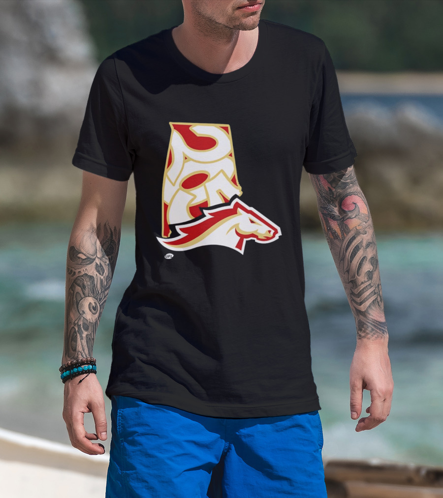 Arkansas Razorbacks Map Logo With Horsehead T-Shirt