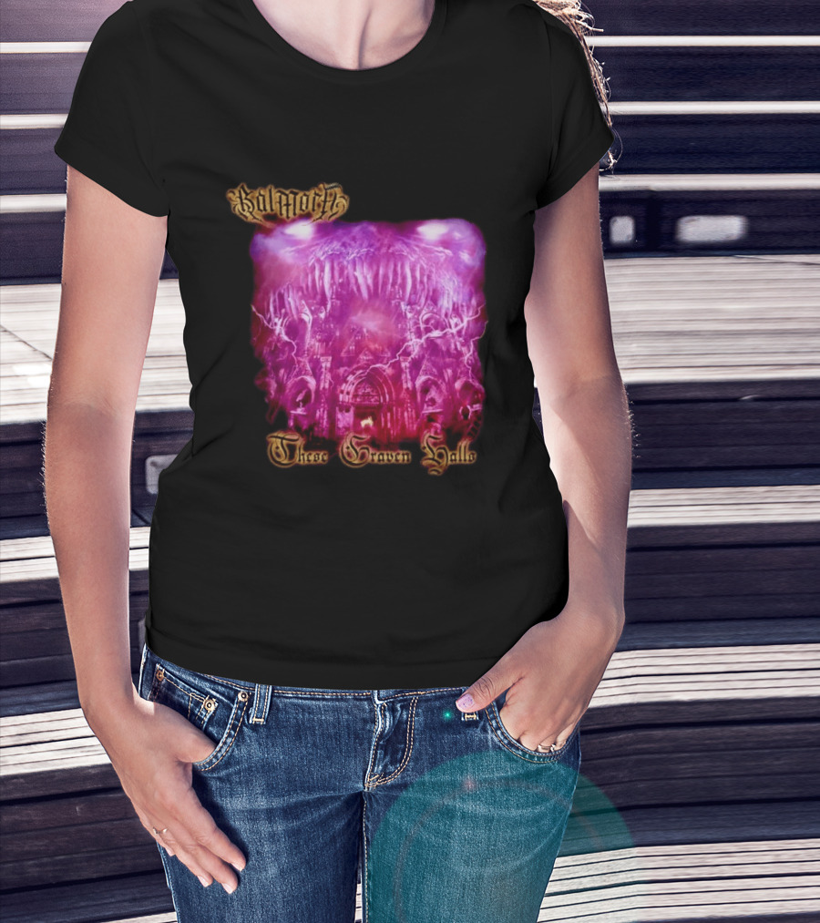 Balmorth These Graven Halls Gothic Purple Cathedral Fantasy T-Shirt