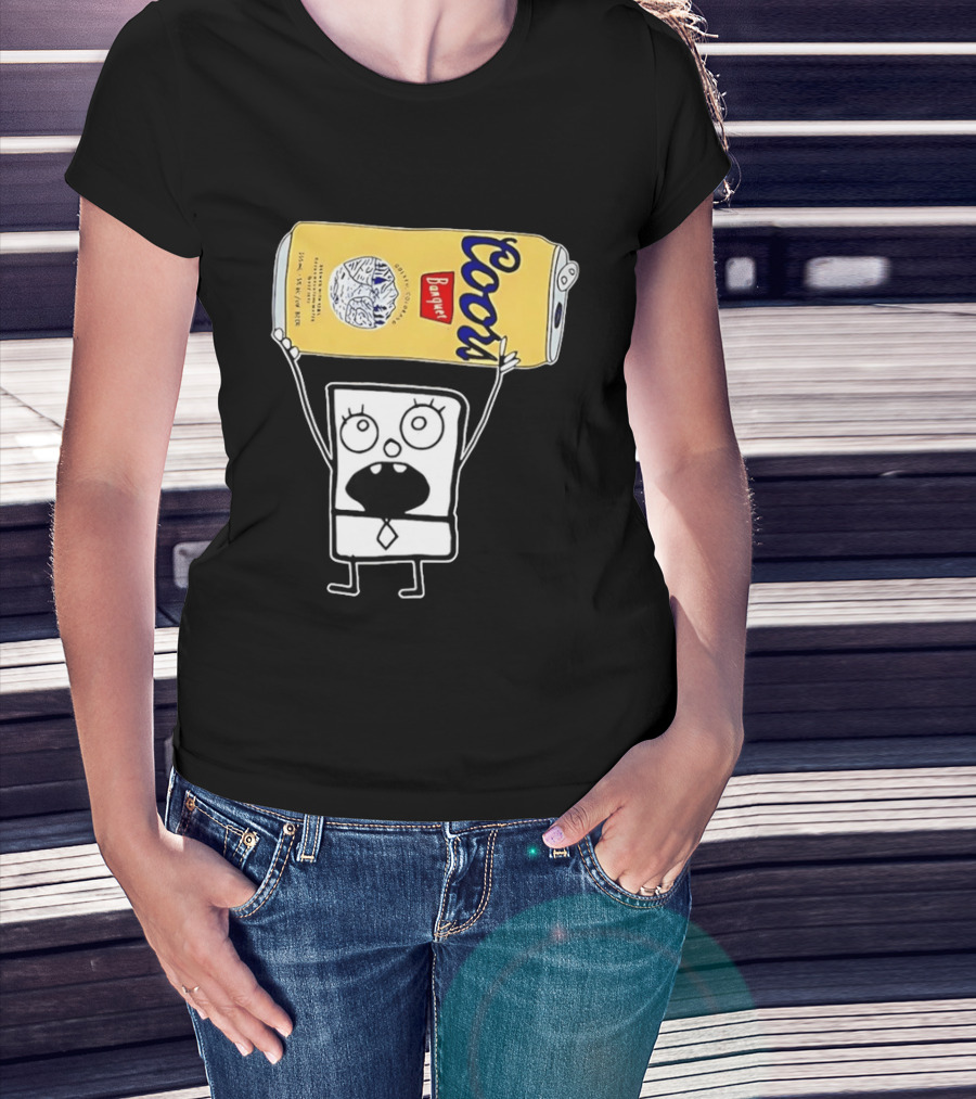 Coors Banquet Blocky Comic 355mL 5 Alc Vol Golden Colorado ESTD 1873 Refreshing T-Shirt