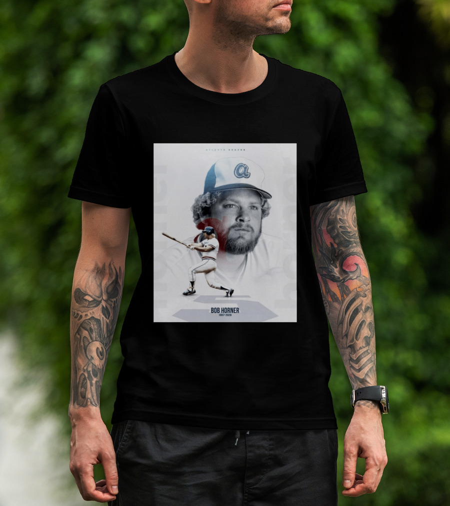 Atlanta Braves Bob Horner 1957 2026 Vintage Baseball T-Shirt
