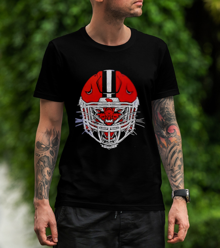 Cincinnati Bengals Tiger Head Football Helmet T-Shirt