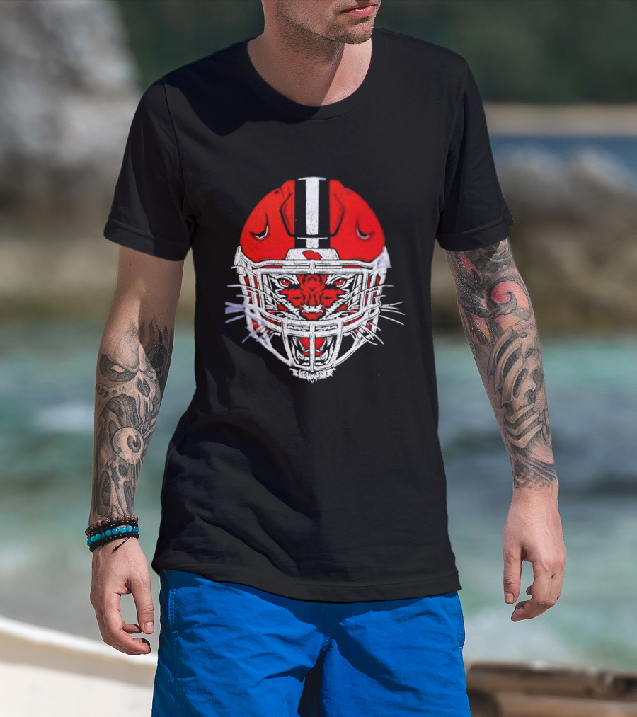 Cincinnati Bengals Tiger Head Football Helmet T-Shirt