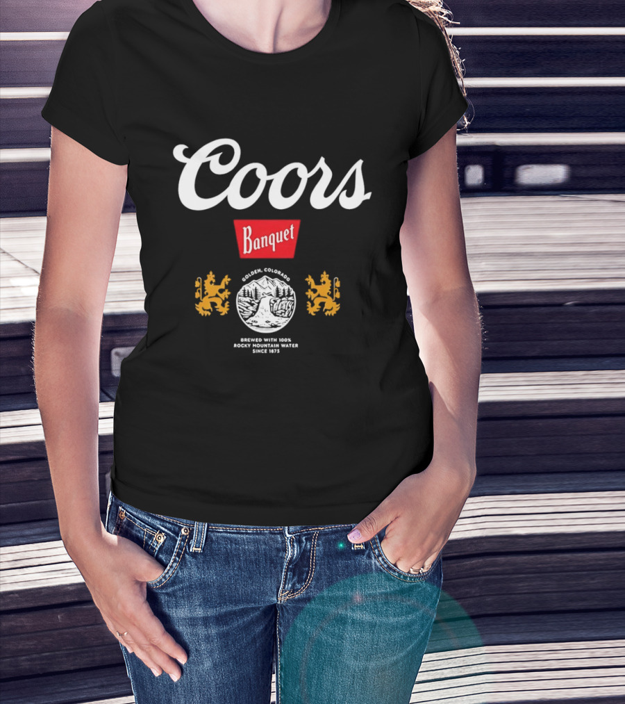 Coors Banquet Golden Colorado Brewed With Rocky Mountain Water Since 1873 T-Shirt