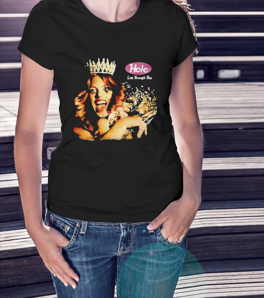 Courtney Love Hole Live Through This 1994 Alternative Rock Album Cover T-Shirt