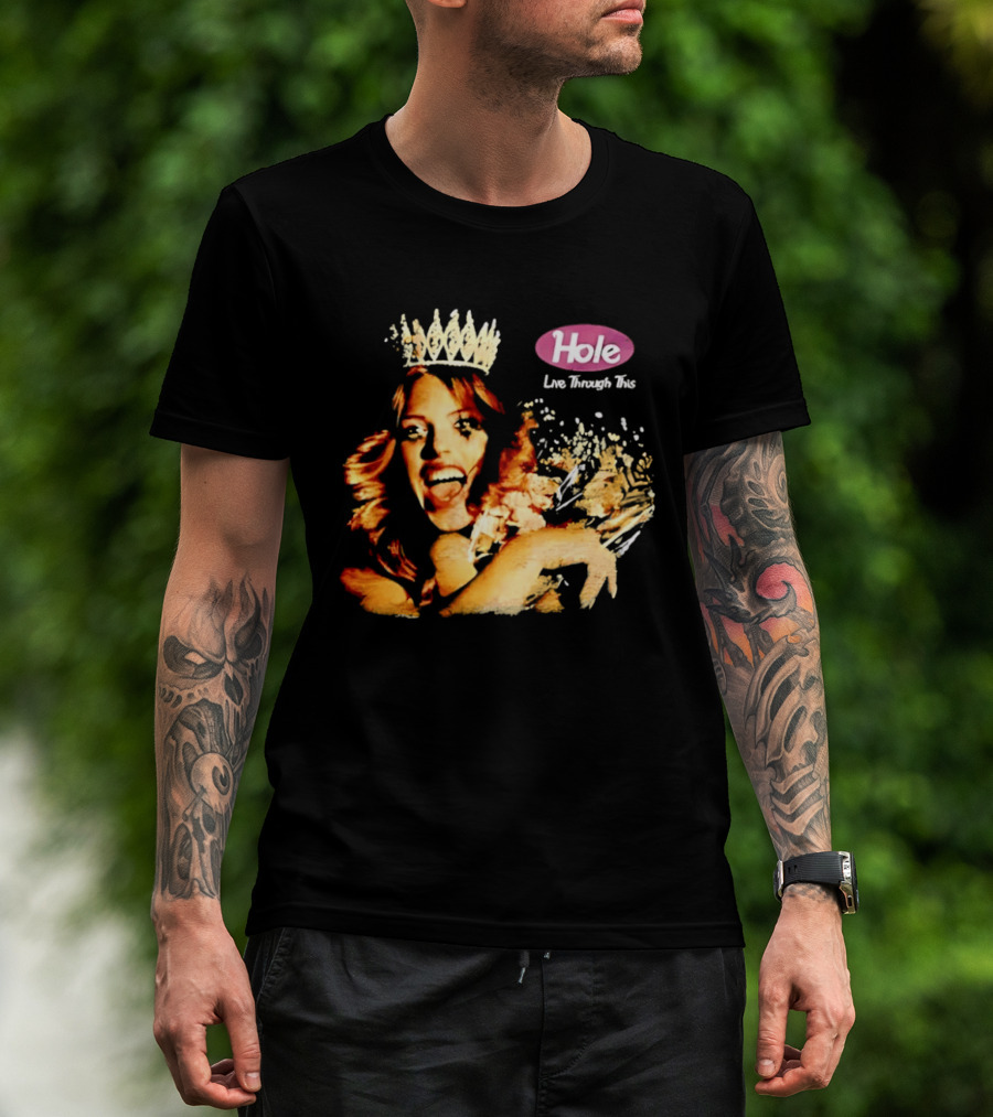 Courtney Love Hole Live Through This 1994 Alternative Rock Album Cover T-Shirt