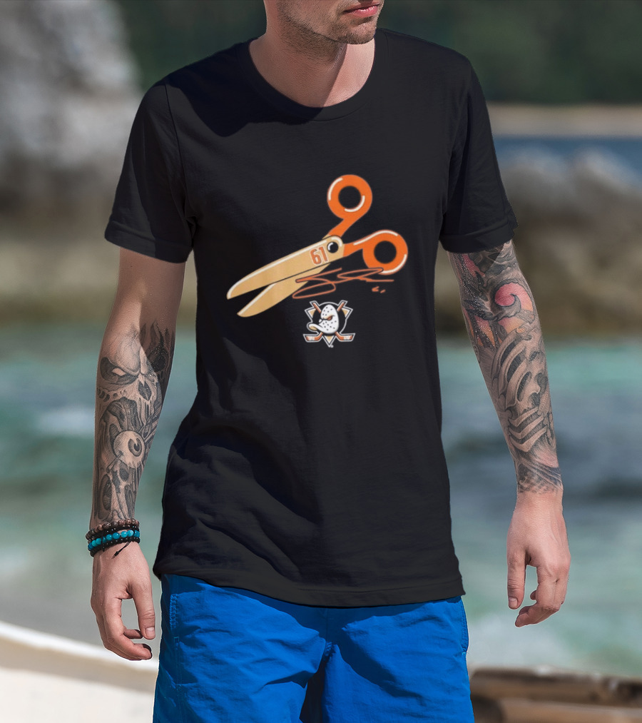 Cutter Gauthier Need To Cut It Scissors 61 Anaheim Ducks T-Shirt