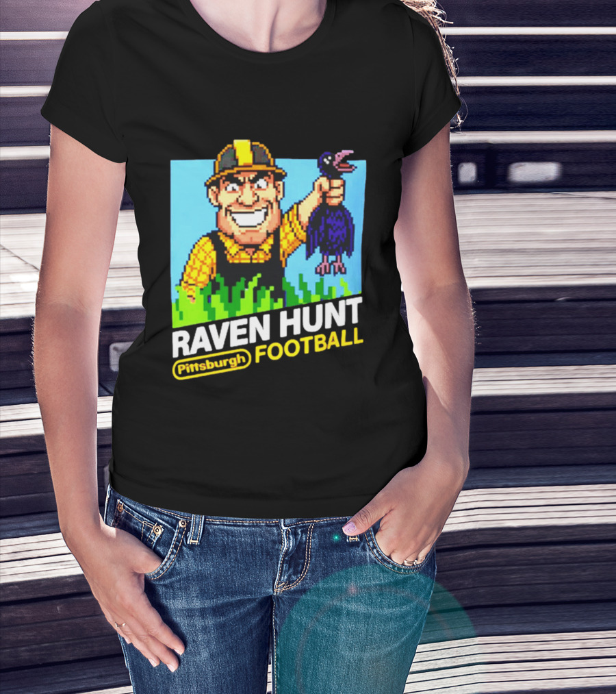 Raven Hunt Pittsburgh Football 8bit Game T-Shirt