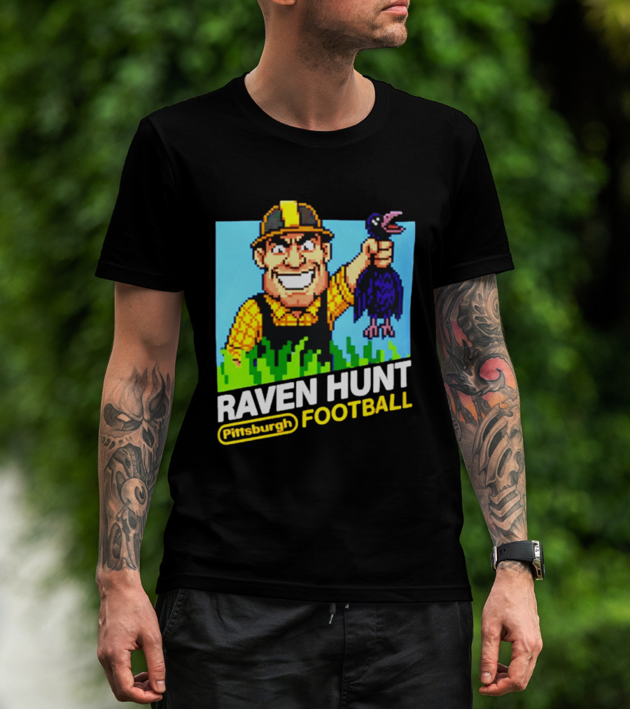 Raven Hunt Pittsburgh Football 8bit Game T-Shirt