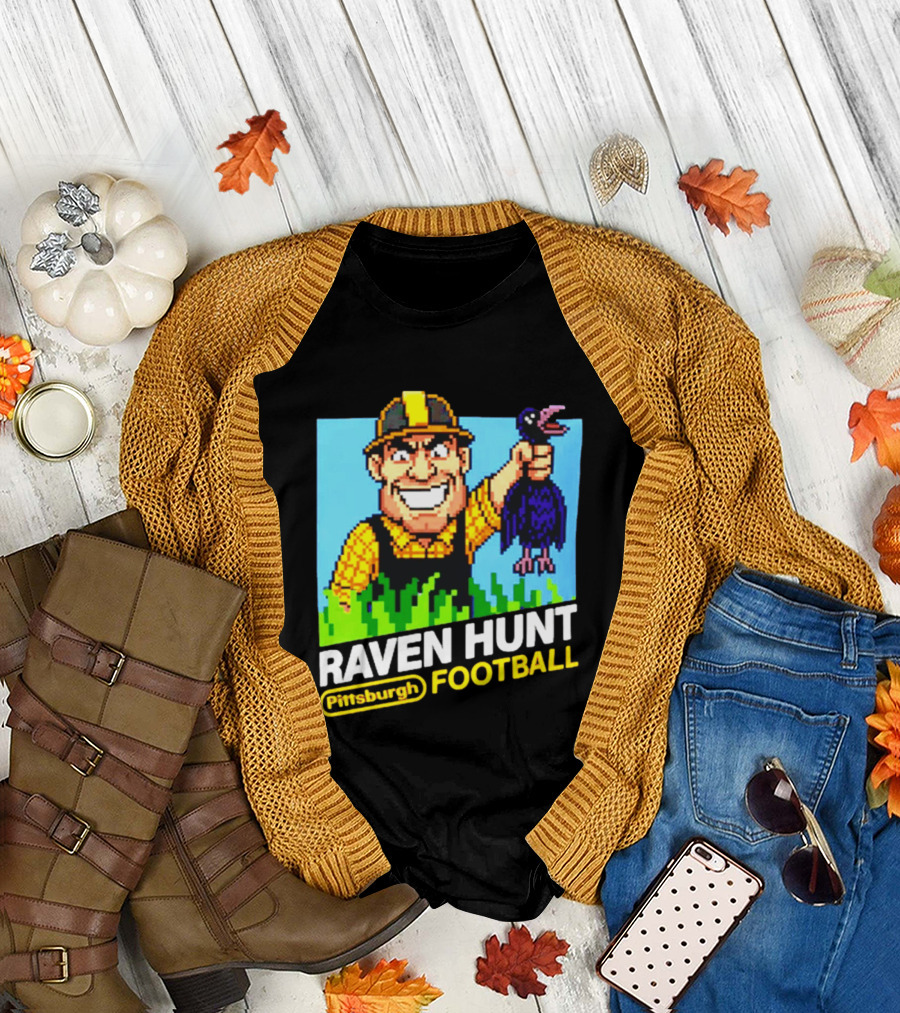 Raven Hunt Pittsburgh Football 8bit Game T-Shirt