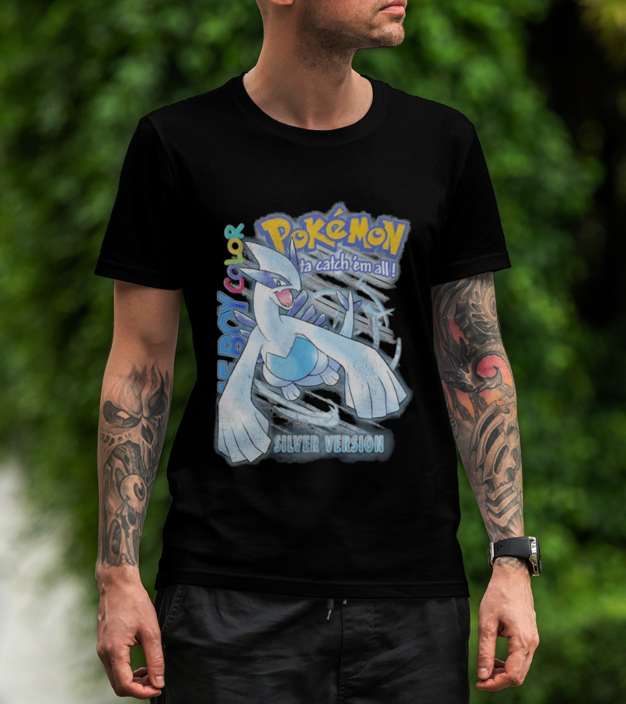 Pokémon Silver Version Game Boy Color Lugia Ta Catch 'Em All T-Shirt