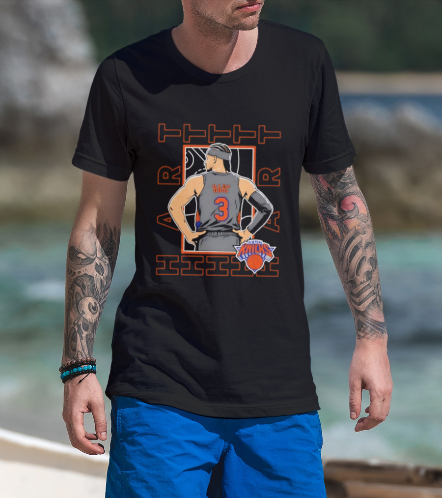 Josh Hart New York Knicks Basketball Number 3 Star Pose T-Shirt