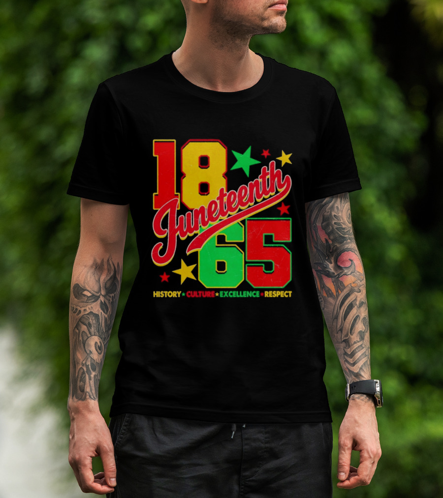 18 Juneteenth 65 History Culture Excellence Respect T-Shirt