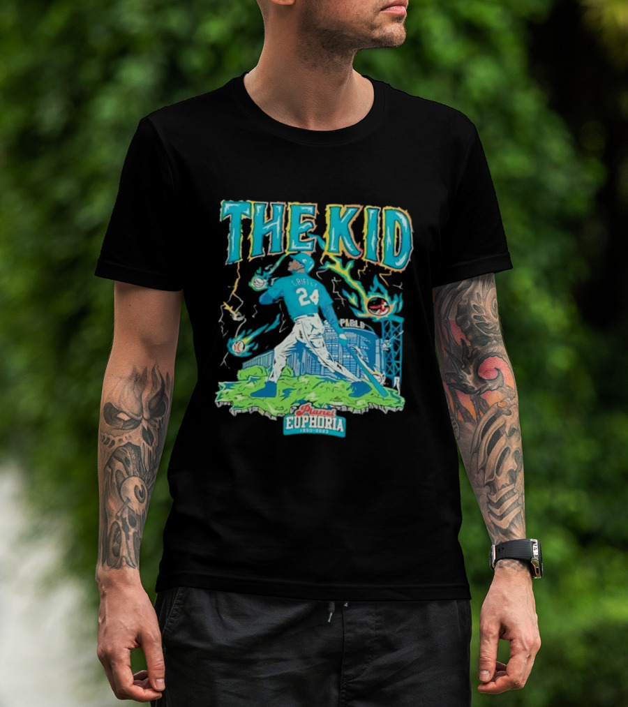 Ken Griffey Jr Seattle Mariners The Kid 24 Planet Euphoria Retro Baseball T-Shirt