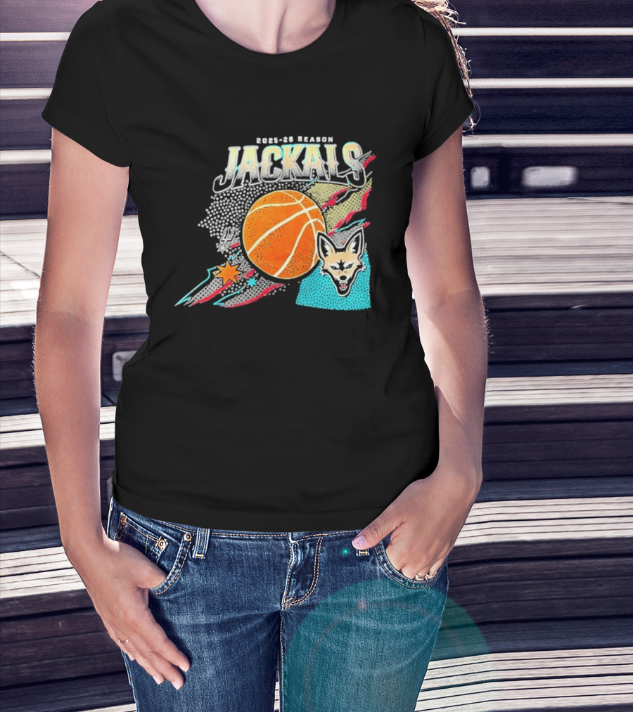 2025 26 Season Jackals Basketball Team With Fox And Starburst T-Shirt