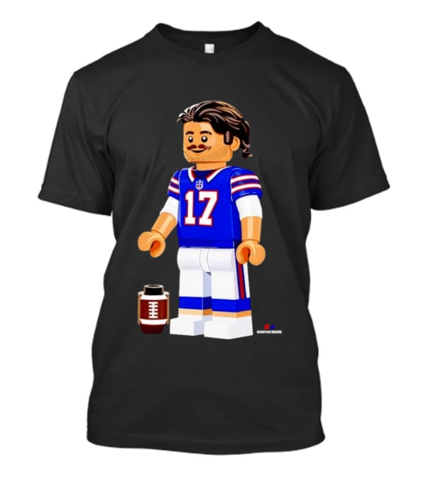 Lego Josh Allen Buffalo Bills 17 Quarterback Minifigure Football Fan Collectible T-Shirt