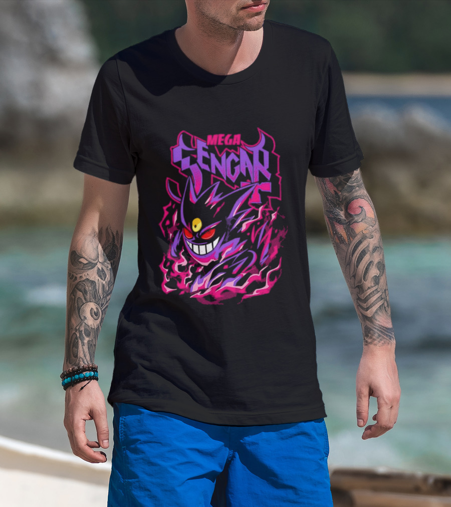 Mega Gengar Pokémon GO Fiery Purple T-Shirt