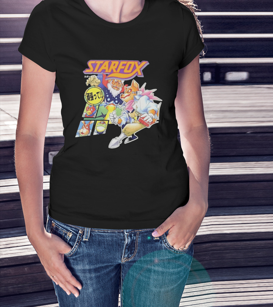 Starfox Japanese Kanji Manga Style Characters T-Shirt