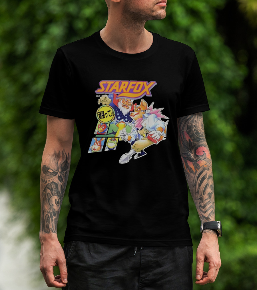 Starfox Japanese Kanji Manga Style Characters T-Shirt