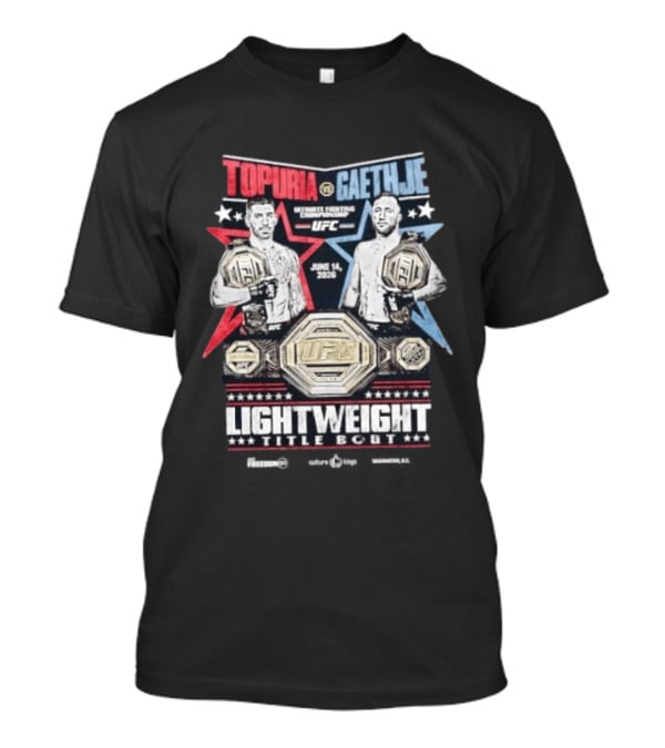 Topuria Vs Gaethje UFC Lightweight Title Bout June 14 2026 Championship T-Shirt
