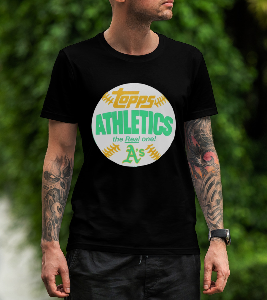 Topps Athletics The Real One A's Baseball T-Shirt