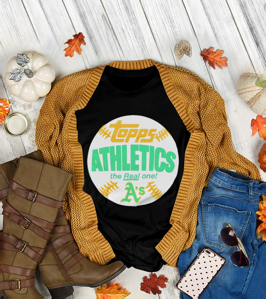 Topps Athletics the Real One A's Baseball T-Shirt