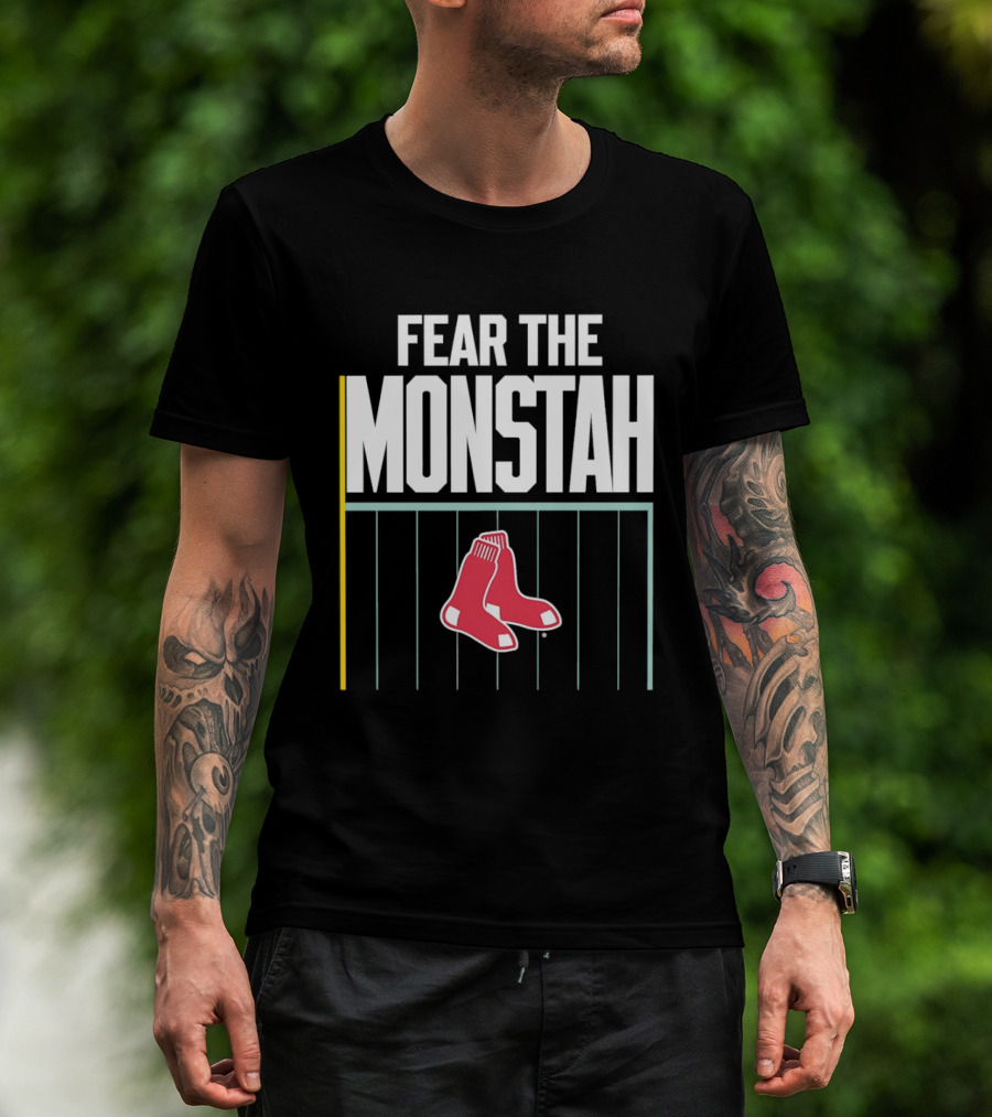 Boston Red Sox Fear The Monstah Major League Baseball Green Monster T-Shirt