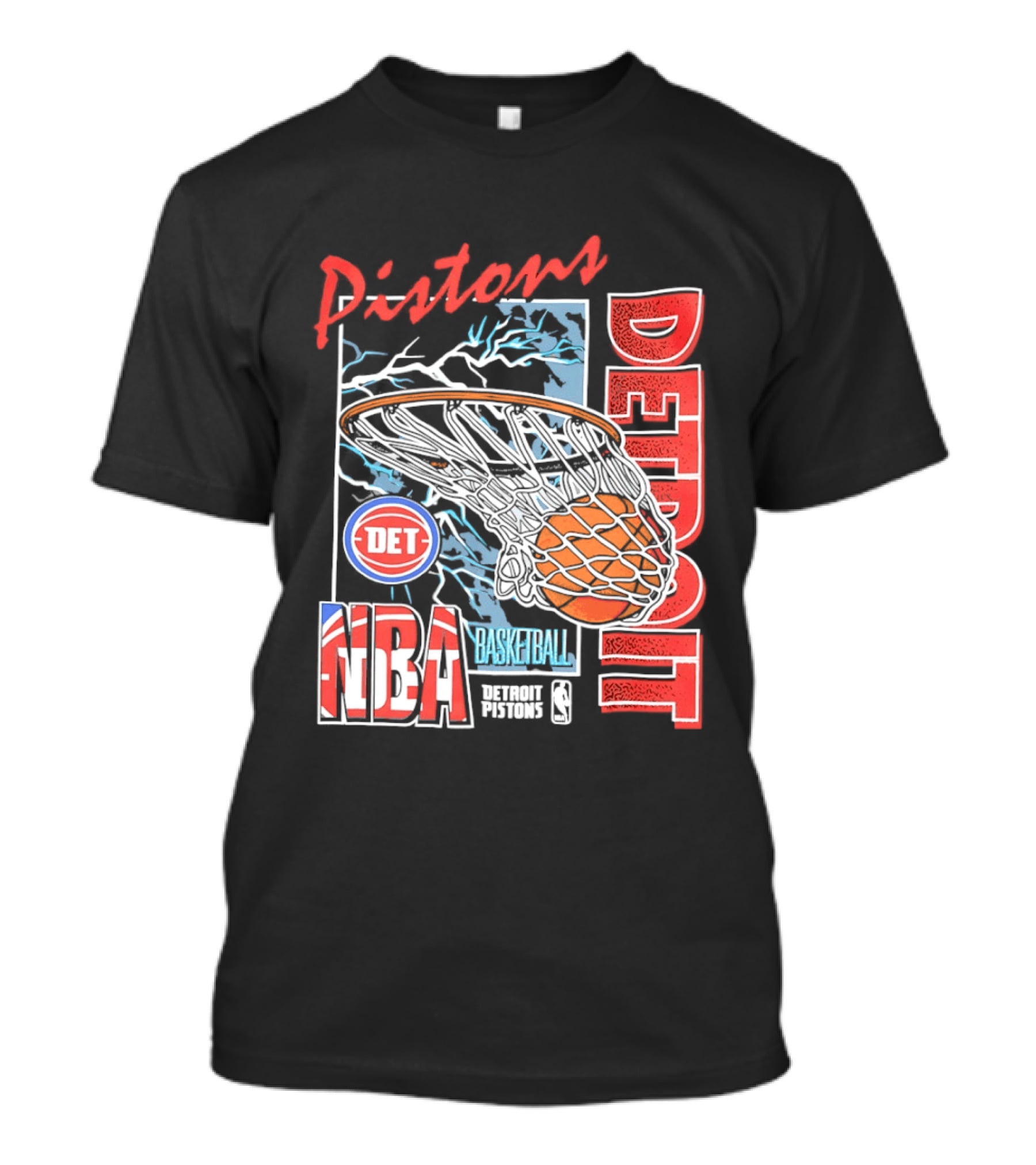 Pistons Detroit NBA Basketball DET Hoops 6 T-Shirt