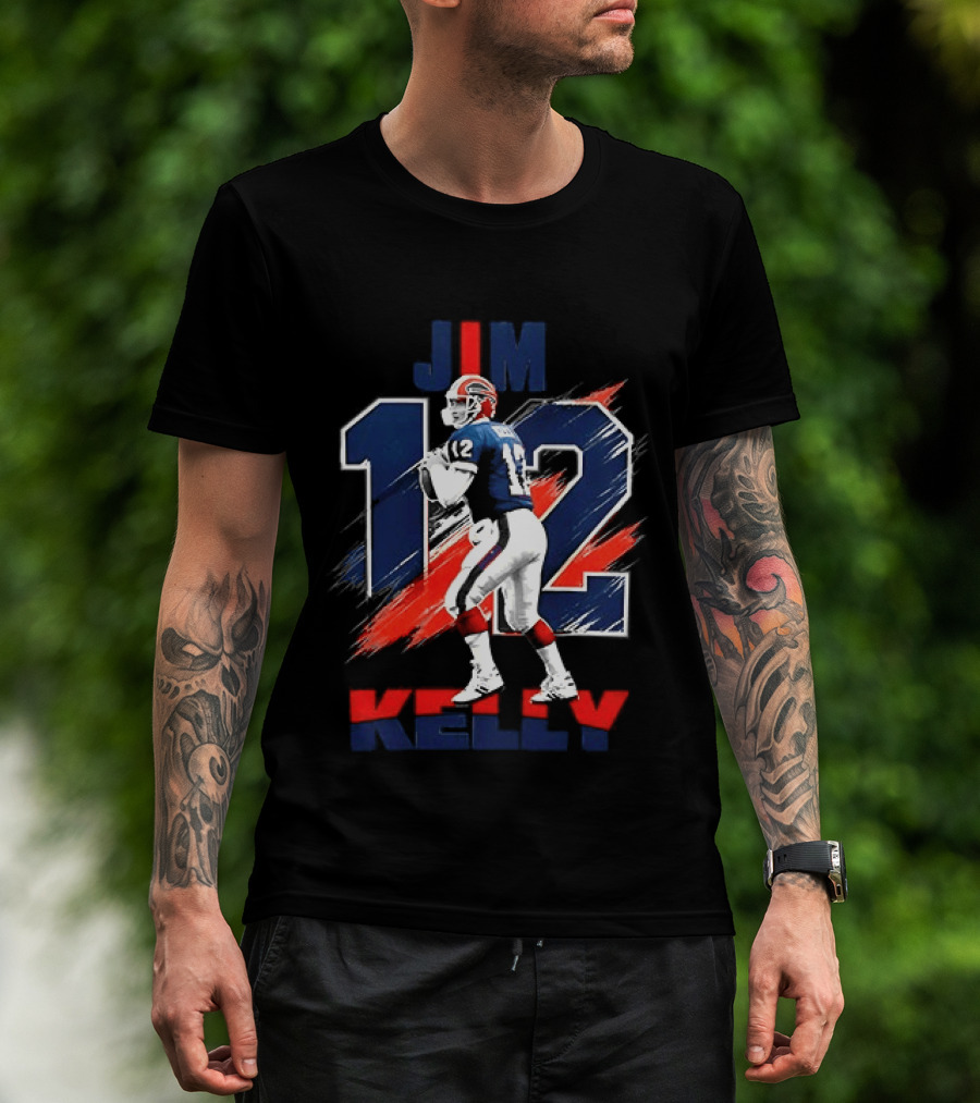 Jim Kelly 12 Buffalo Bills Football Player T-Shirt