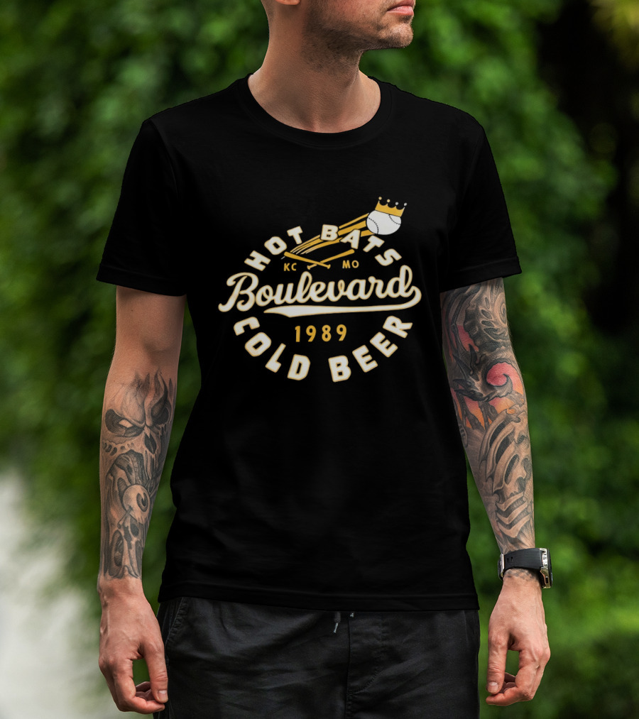 Kansas City Royals Boulevard Hot Bats KC MO Cold Beer 1989 T-Shirt