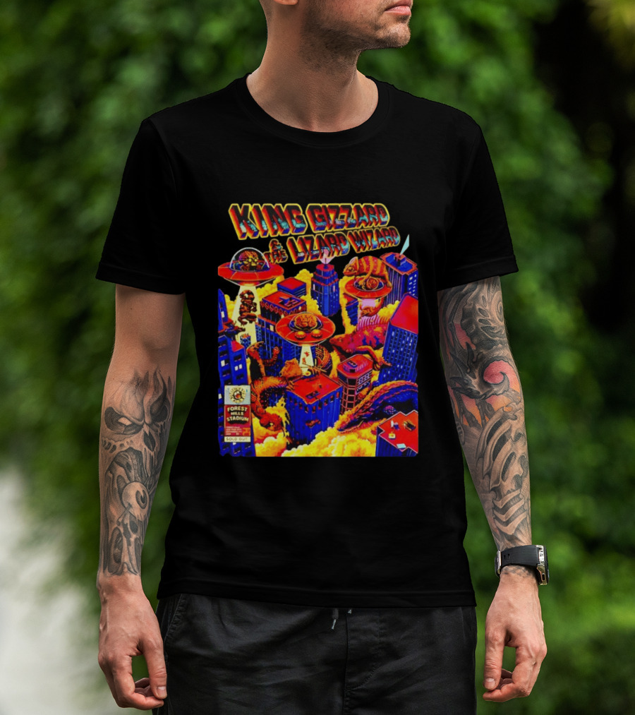 King Gizzard & The Lizard Wizard Forest Hills Stadium Sold Out Giant Monsters City Tour 2026 T-Shirt
