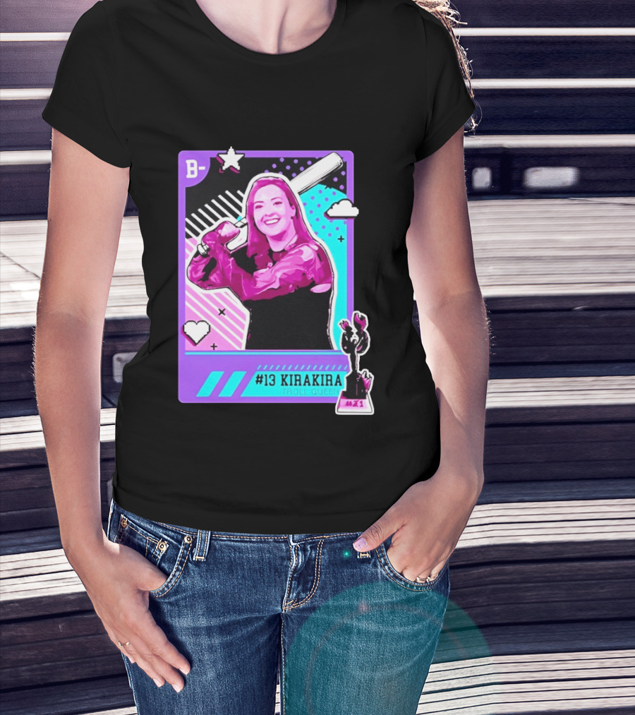 B Kirakira Troll Queen 13 X1 Star Baseball Player Card T-Shirt