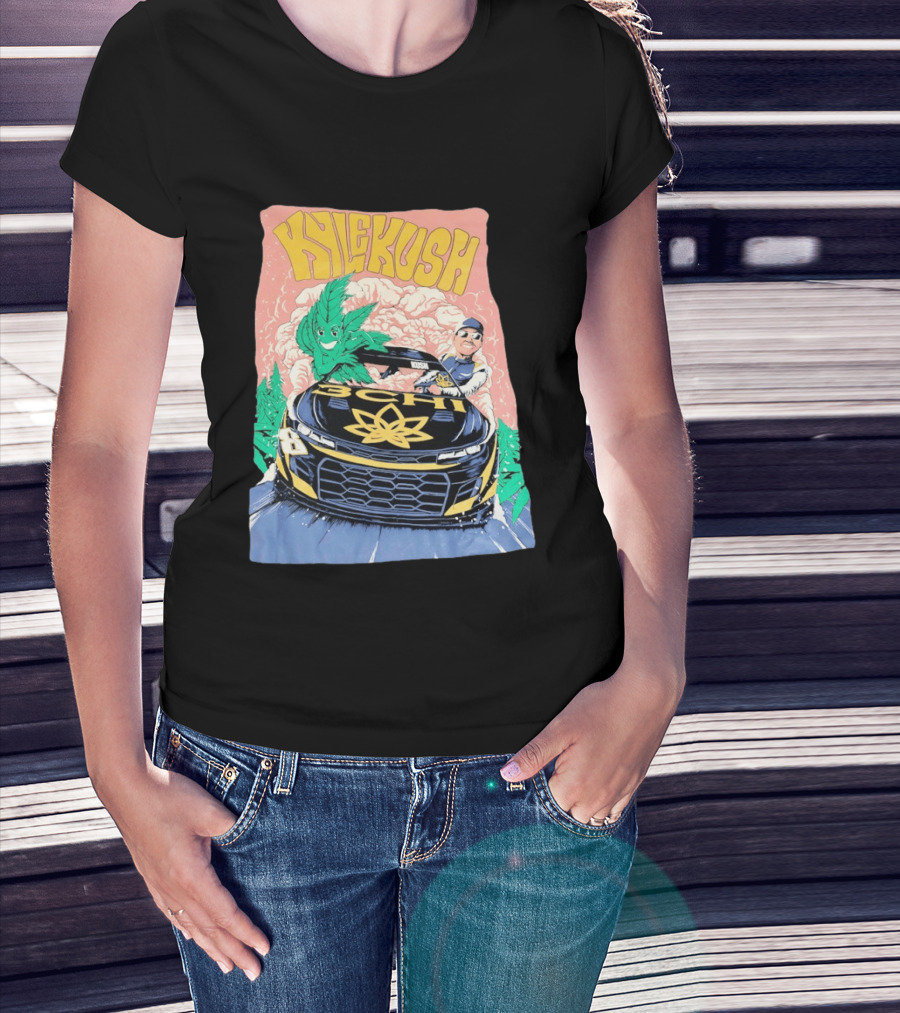 Kyle Kush NASCAR 8 3CHI Racing Car Cannabis T-Shirt