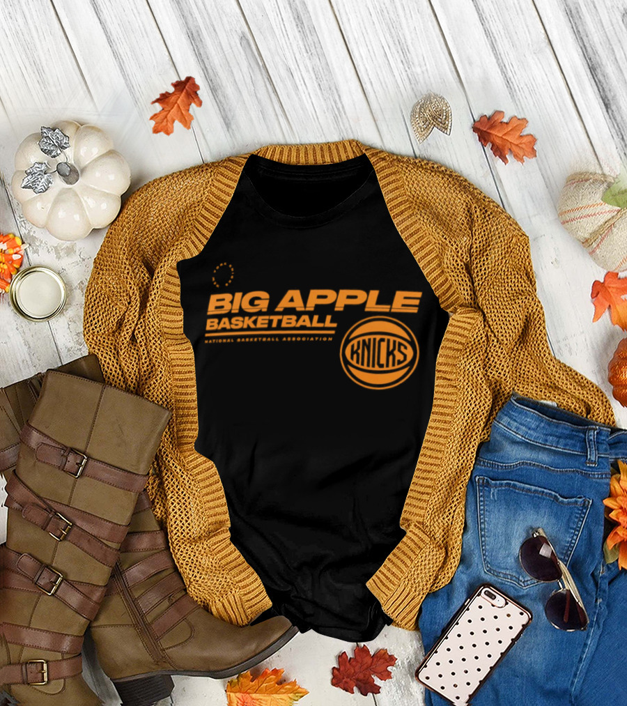 Big Apple Basketball New York Knicks National Basketball Association T-Shirt