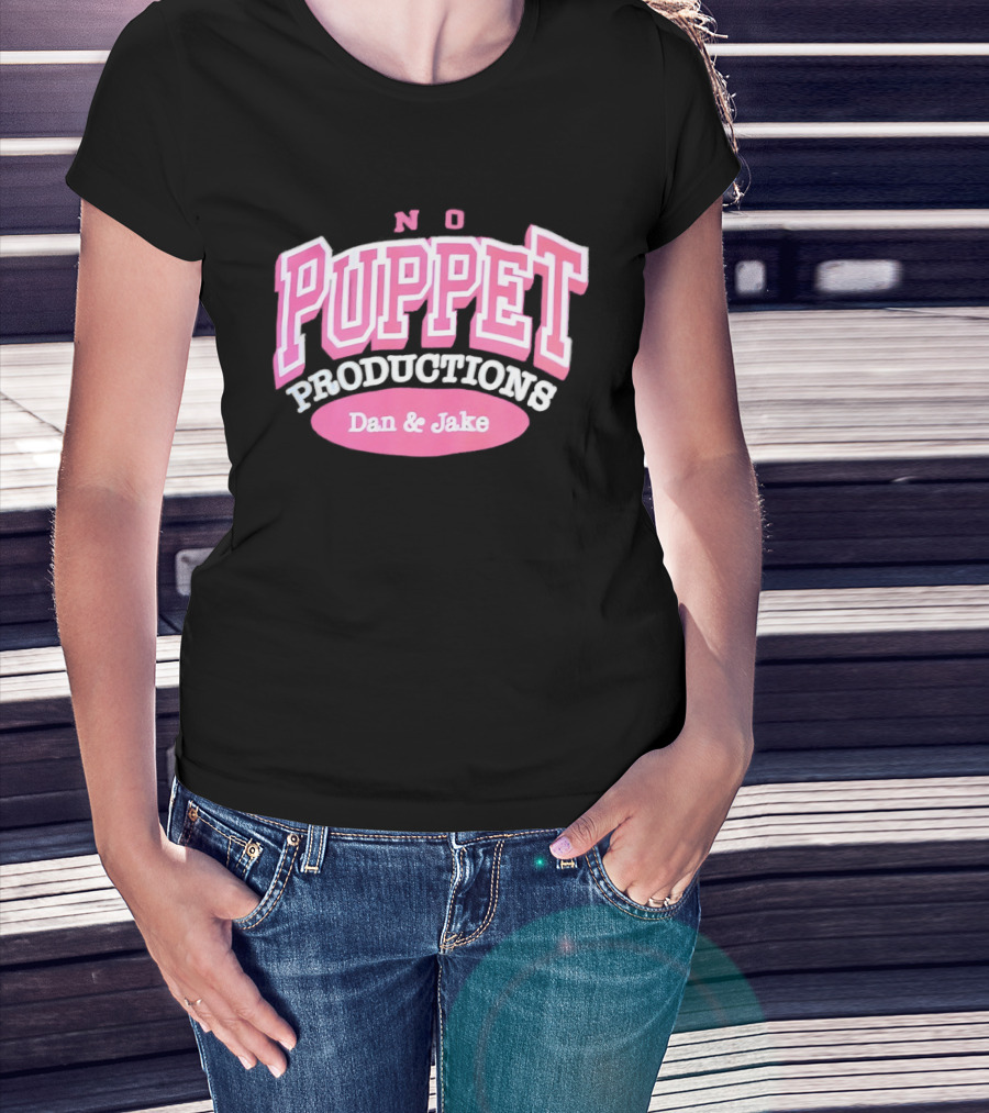 No Puppet Productions Dan & Jake Pink T-Shirt
