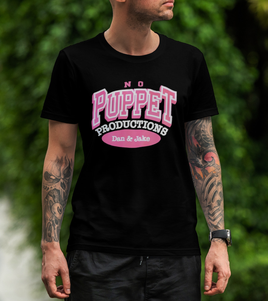 No Puppet Productions Dan & Jake Pink T-Shirt