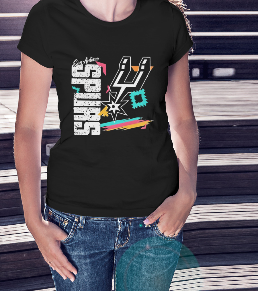 San Antonio Spurs Texas Basketball Retro Style NBA Team T-Shirt