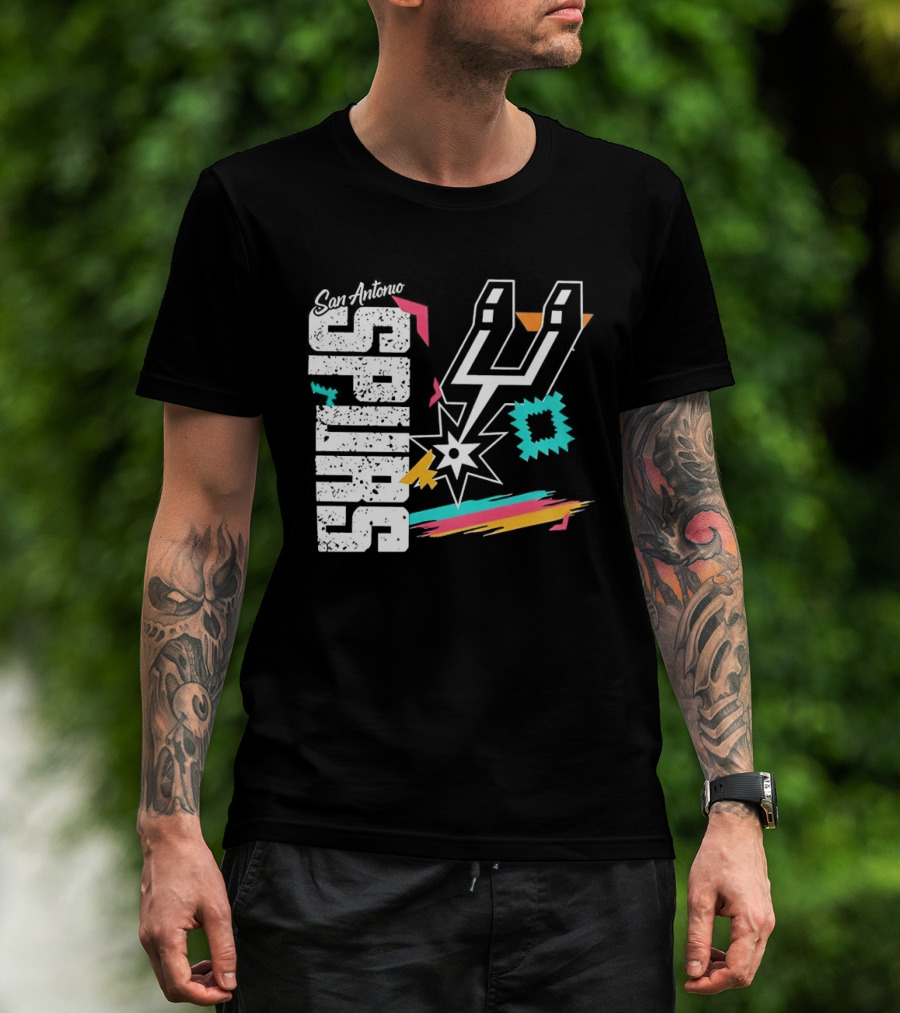 San Antonio Spurs Texas Basketball Retro Style NBA Team T-Shirt
