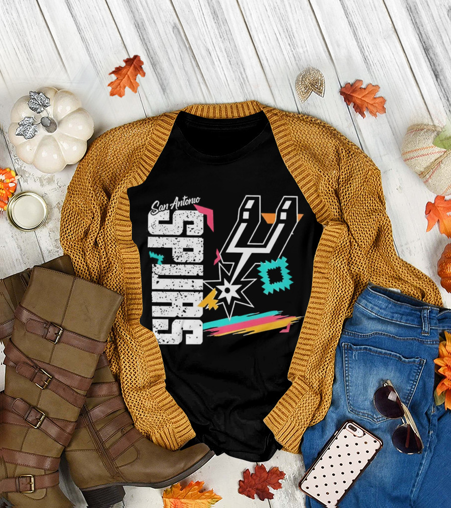 San Antonio Spurs Texas Basketball Retro Style NBA Team T-Shirt