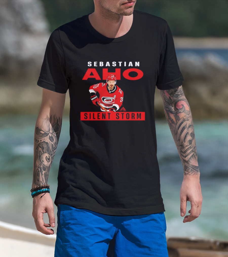 Sebastian Aho Carolina Hurricanes Silent Storm NHL T-Shirt