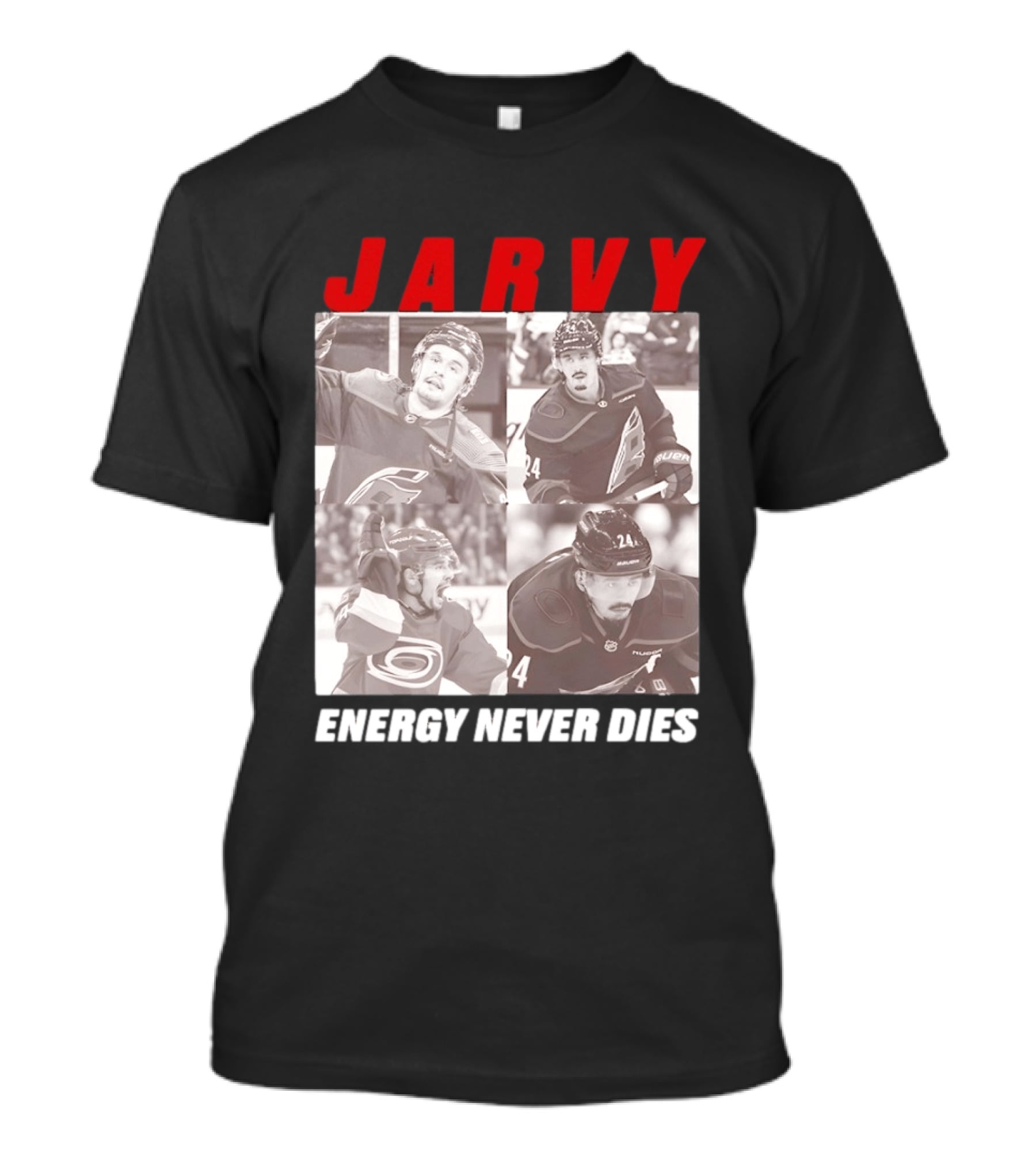 Seth Jarvis Jarvy Carolina Hurricanes Energy Never Dies T-Shirt