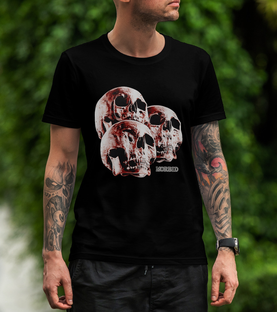 Skulls Skeleton Bones Cranium Head Anatomy Morbid Horror Death Mortality Macabre Incognito T-Shirt