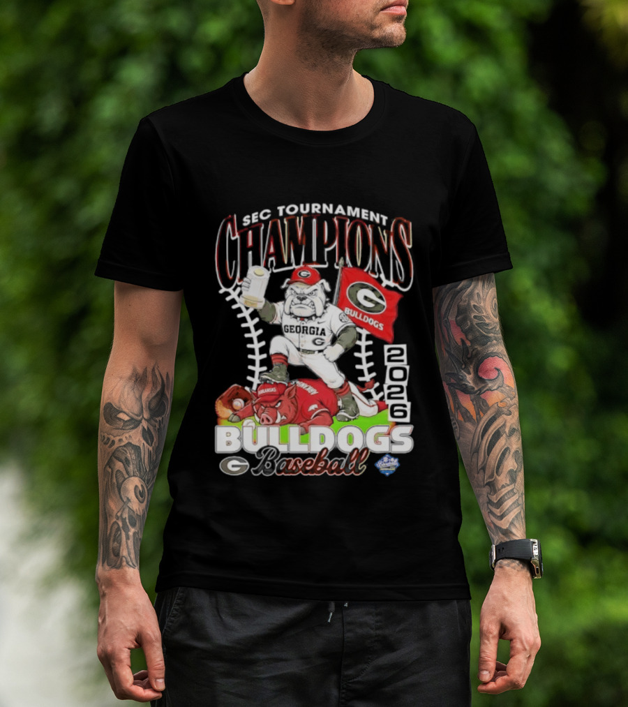Georgia Bulldogs SEC Tournament Champions 2026 Baseball Victory T-Shirt