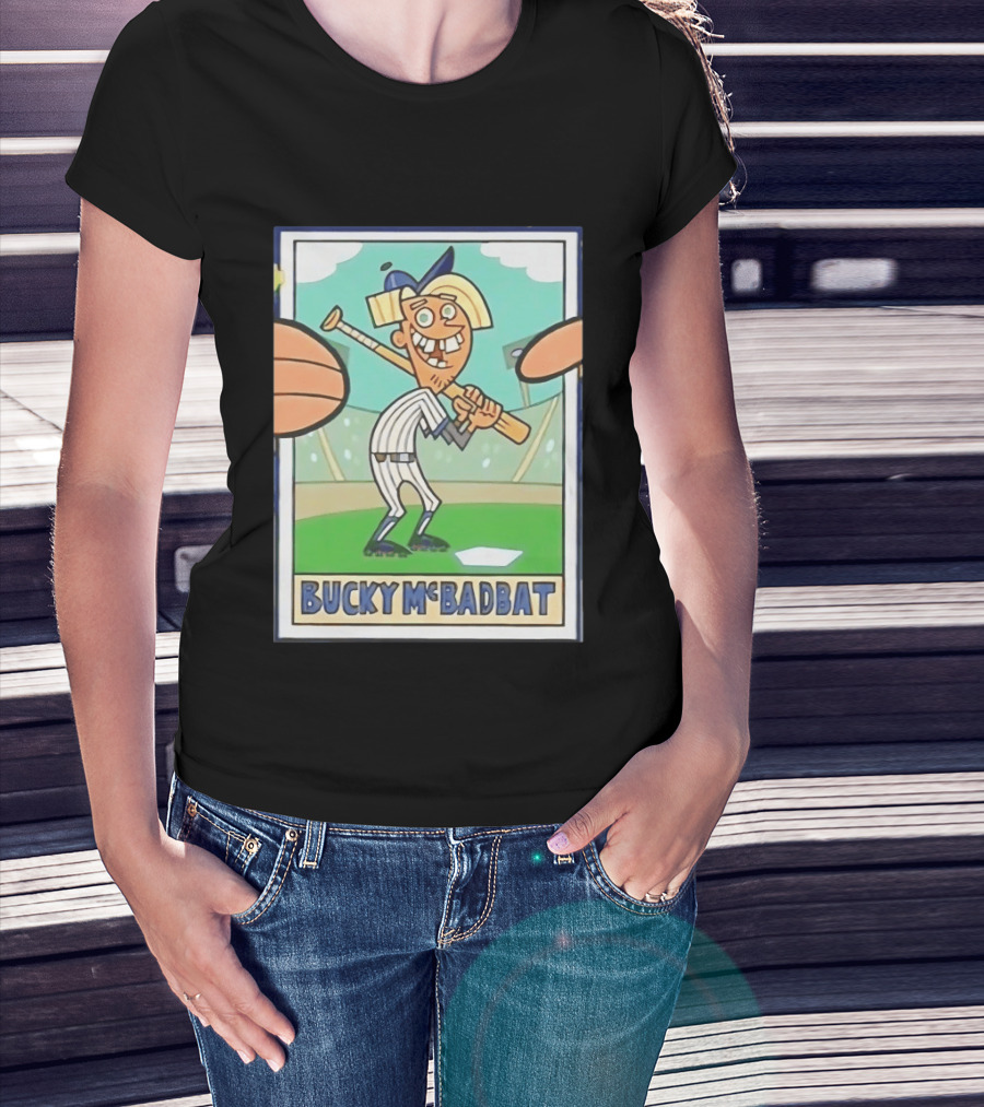 Bucky McBadbat Baseball Card The Fairly OddParents Trading Cards T-Shirt