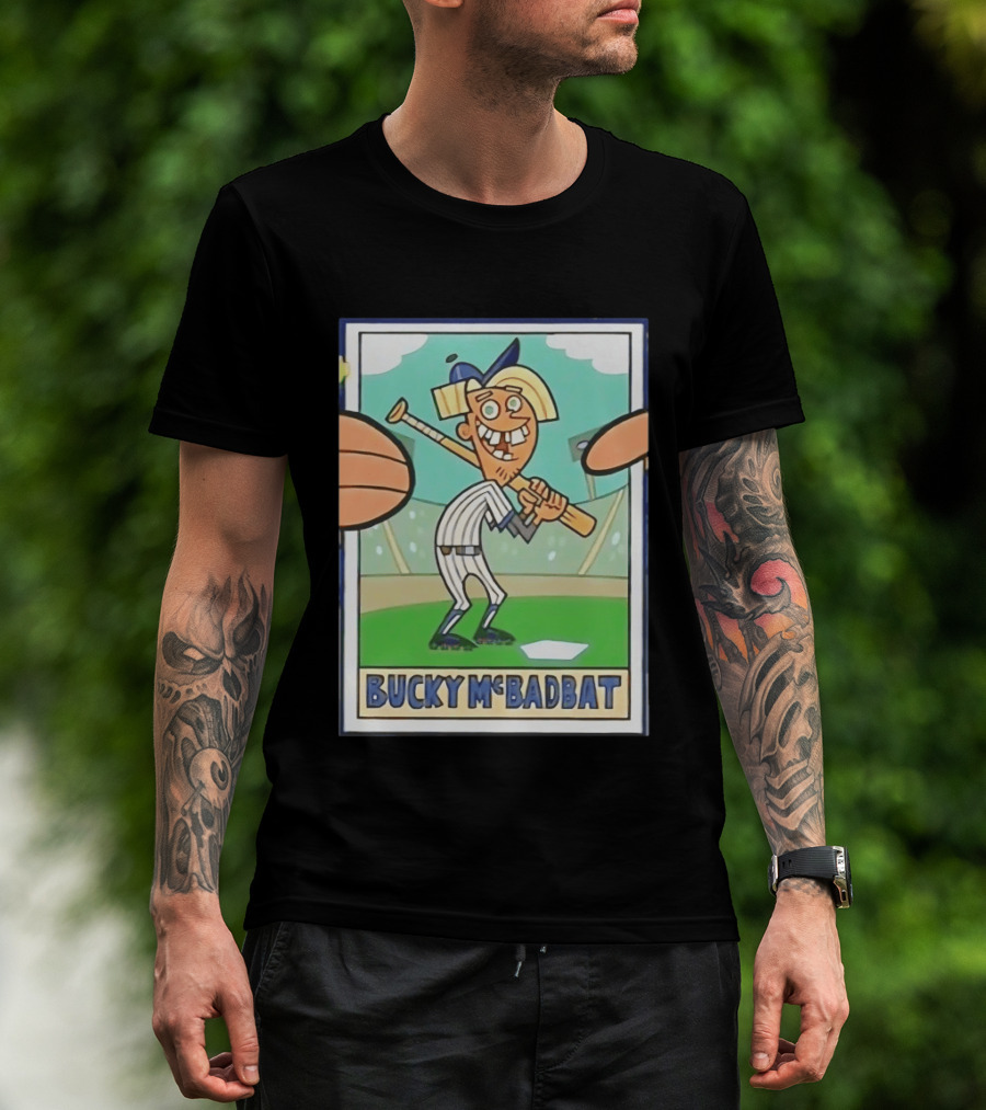 Bucky McBadbat Baseball Card The Fairly OddParents Trading Cards T-Shirt