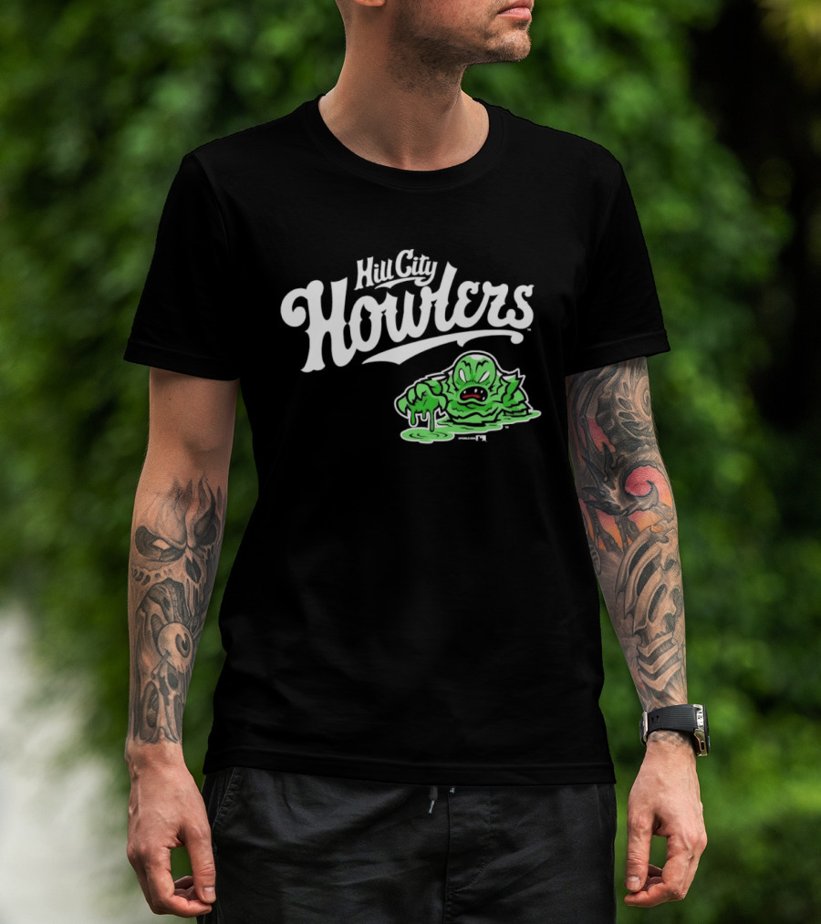 Hill City Howlers Swamp Monster Green Creature T-Shirt